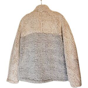 Thread & Supply Teddy Sherpa Fleece Quarter Zip Pullover Size S